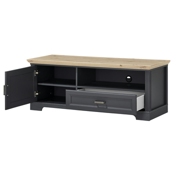 TV komoda JASMIN grafit/dub artisan, šírka 143 cm 1