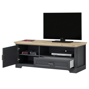 TV komoda JASMIN grafit/dub artisan, šírka 143 cm 4