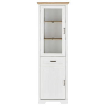 Vitrína JASMIN pínia svetlá/dub artisan, šírka 66 cm 2