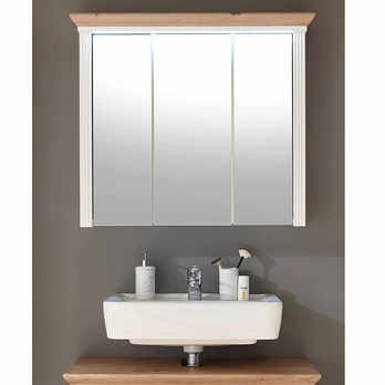 Zrkadlová skrinka JASMIN pínia svetlá/dub artisan 3