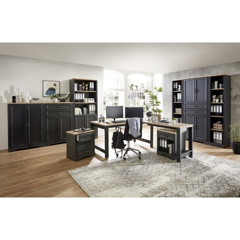 Nadstavec k stolu JASMIN grafit/dub artisan 1