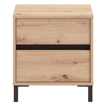 Nočný stolík JASMINDA dub artisan/čierna, 2 zásuvky 4