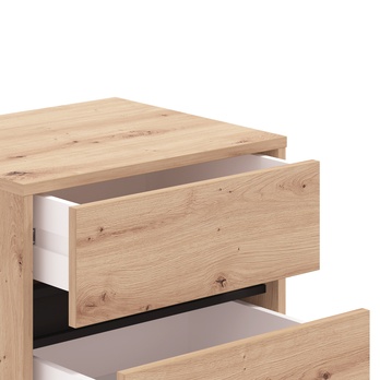 Nočný stolík JASMINDA dub artisan/čierna, 2 zásuvky 5
