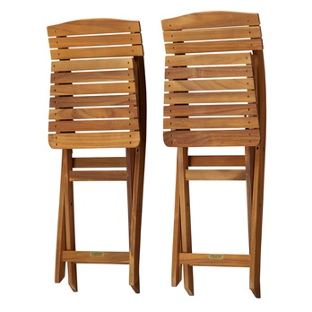 Záhradná stolička JAVA akácia/teak, sada 2 ks 1