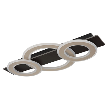 Stropné svietidlo JAYDEN 3 čierna/tmavohnedá/béžová 2