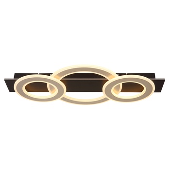 Stropné svietidlo JAYDEN 3 čierna/tmavohnedá/béžová 3