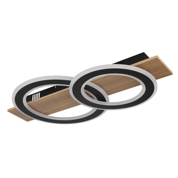 Stropné svietidlo JAYDEN II čierna/prírodná 4