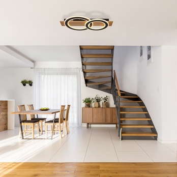 Stropné svietidlo JAYDEN II čierna/prírodná 1