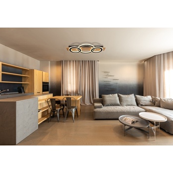 Stropné svietidlo JAYDEN III čierna/prírodná 1