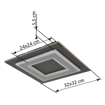 Stropné svietidlo JAYDEN VI antracitová 5