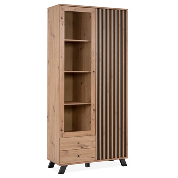 Vitrína JAYSON 52A dub artisan/antracitová 2