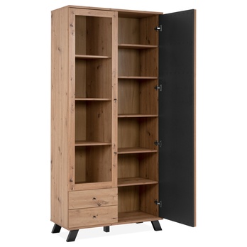 Vitrína JAYSON 52A dub artisan/antracitová 3