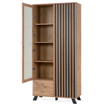 Vitrína JAYSON 52A dub artisan/antracitová 4