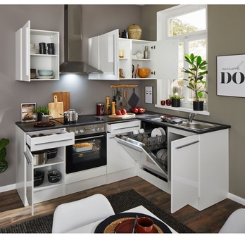 Spodná skrinka JAZZ 8 biela vysoký lesk/čierna 2