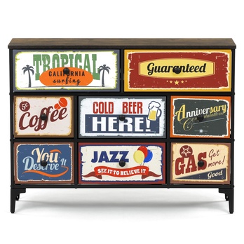 Komoda JAZZ III čierna/viacfarebná 1