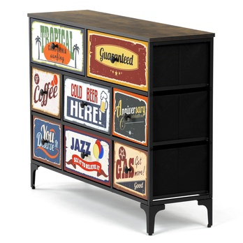 Komoda JAZZ III čierna/viacfarebná 5