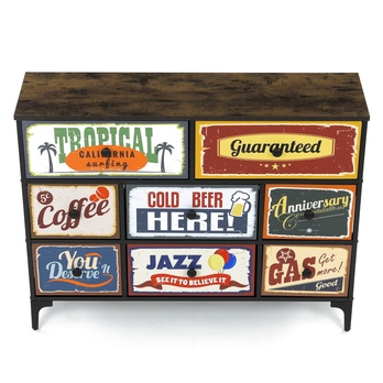 Komoda JAZZ III čierna/viacfarebná 8