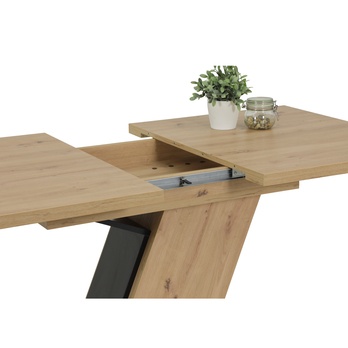 Jedálenský stôl JEANETTE T dub artisan/čierna 1