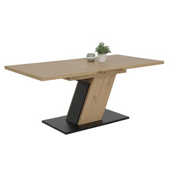Jedálenský stôl JEANETTE T dub artisan/čierna 3