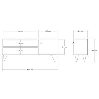TV komoda JENA borovica atlantic 5
