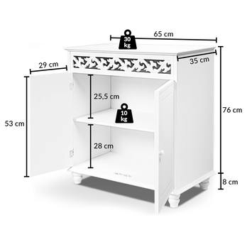 Komoda JERSEY biela 4