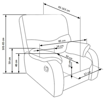 Kreslo JIFF hnedá 1