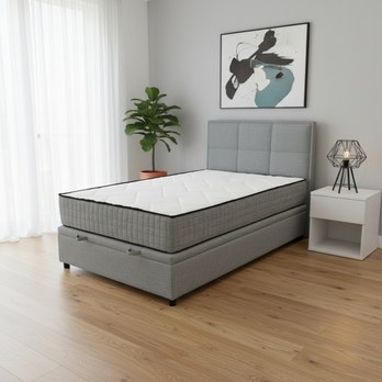 Posteľ s matracom JIMENEZ sivá, 120x200 cm 1