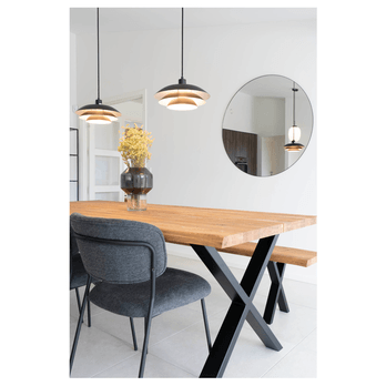 Zrkadlo JIRSIY BLACK čierna, priemer 100 cm 1