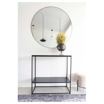 Zrkadlo JIRSIY BLACK čierna, priemer 100 cm 2