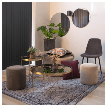 Zrkadlo JIRSIY GOLD zlatá, priemer 80 cm 1