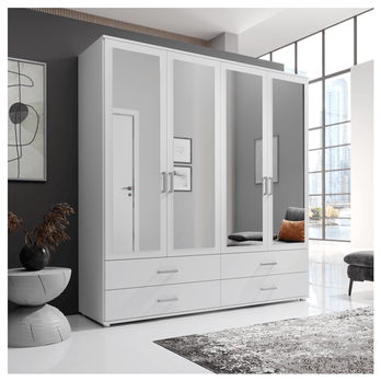 Šatníková skriňa JOANN biela 1