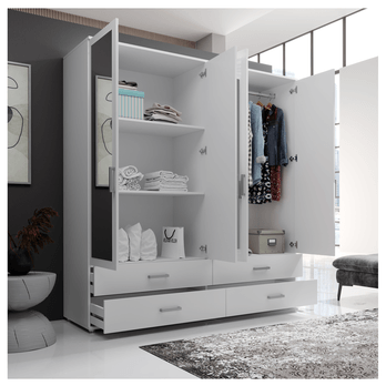 Šatníková skriňa JOANN biela 2