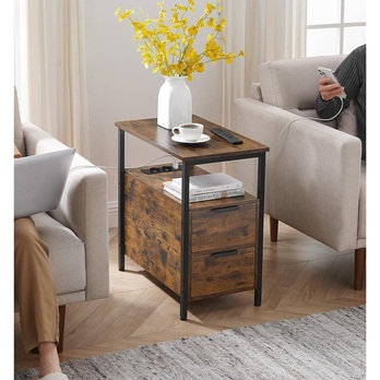 Odkladací stolík JOB 3 hnedá/čierna 1