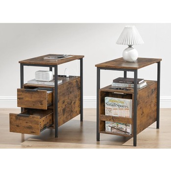 Odkladací stolík JOB 3 hnedá/čierna 3