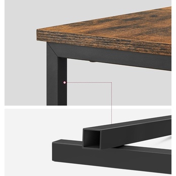 Odkladací stolík JOB 3 hnedá/čierna 4