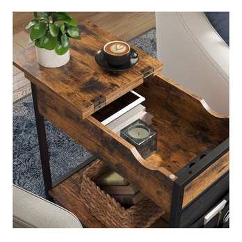 Odkladací stolík JOB hnedá/čierna 3