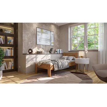 Posteľ JOHANA I dub/orech svetlý, 100x200 cm 1