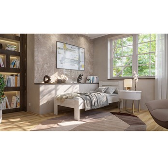 Posteľ JOHANA I buk/biela, 100x200 cm 1