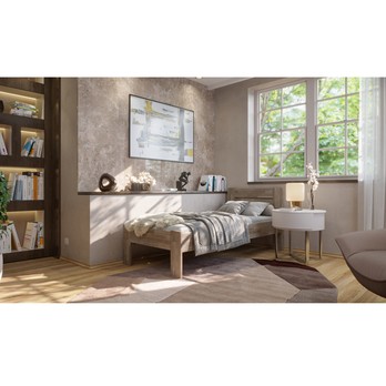 Posteľ JOHANA I buk/sivá, 100x200 cm 1