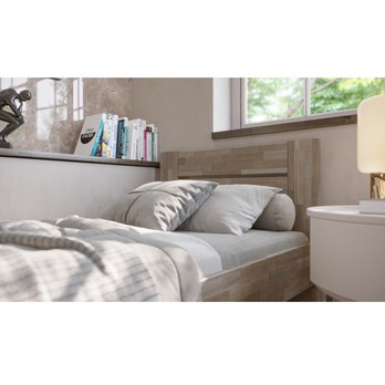 Posteľ JOHANA I buk/sivá, 90x200 cm 5