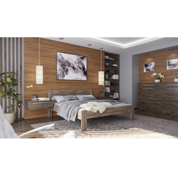 Posteľ JOHANA II buk/sivá, 160x200 cm 1