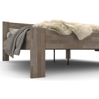 Posteľ JOHANA II buk/sivá, 160x200 cm 3