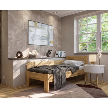 Rohová posteľ JOHANA dub/ľavá, 90x200 cm 1