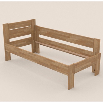 Rohová posteľ JOHANA buk/pravá, 90x200 cm 2