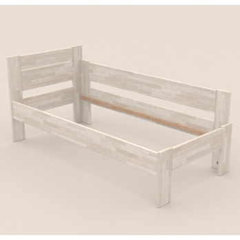 Rohová posteľ JOHANA pravá, buk/biela, 80x200 cm 2