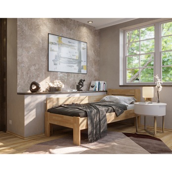 Rohová posteľ JOHANA buk/ľavá, 100x200 cm 1