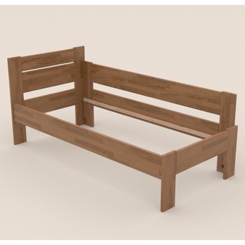 Rohová posteľ JOHANA pravá, dub/svetlý orech, 80x200 cm 2