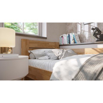 Rohová posteľ JOHANA pravá, dub/svetlý orech, 80x200 cm 6