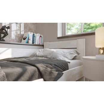 Rohová posteľ JOHANA ľavá, buk/biela, 80x200 cm 5