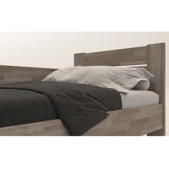 Rohová posteľ JOHANA ľavá, buk/sivá, 80x200 cm 2